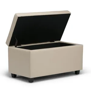 Cosmopolitan - Storage Ottoman - Satin Cream
