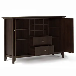 Bedford - Sideboard Buffet and Wine Rack - Dark Chestnut Brown