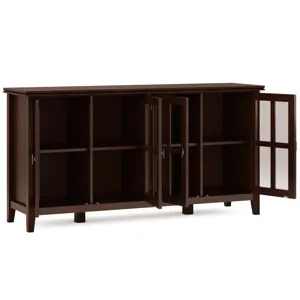 Artisan - Wide 4 Door Storage Cabinet - Russet Brown