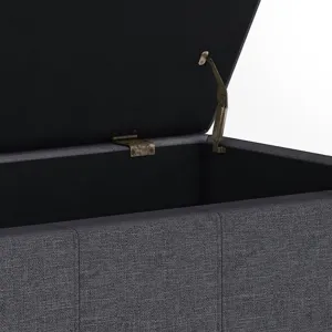 Dover - Storage Ottoman Bench - Slate Grey