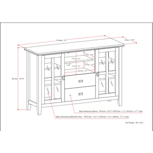 Artisan - Tall TV Media Stand - Fog Grey