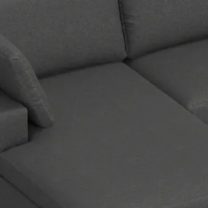 Charlie - Deep Seater Left Sectional Sofa - Pebble Gray