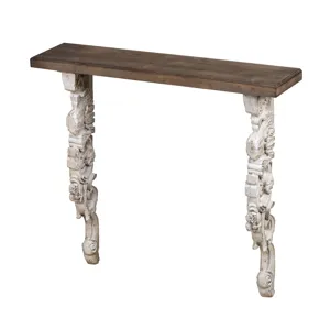 Classic Vintage Wall Shelf - Brown / Antique White