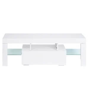 TV Stand With Storage 43\" LED Modern TV Media Console Entertainment Center With Drawer TV Cabinet F