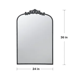 Classic Design Mirror With And Baroque Inspired Frame For Bathroom, Entryway Console Lean Against Wa