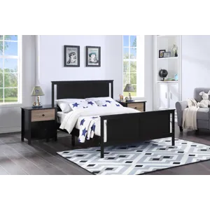 Connelly - Nightstand Black/Vintage - Walnut