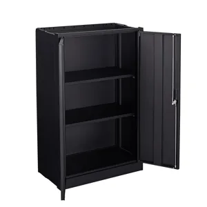Metal Storage Cabinet With Locking Doors And Adjustable Shelf, Folding Filing Storage Cabinet, Foldi