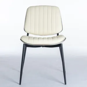 Dining Chairs (Set of 2) Mid-Century Modern Retro Faux Leather Chair With Walnut Bentwood Back Uphol