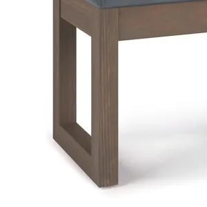 Milltown - Footstool Small Ottoman Bench - Stone Grey