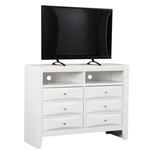 Marilla - G1570-TV2 Media Chest - White