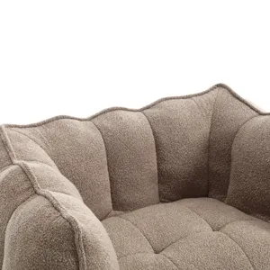 Soft Bean Bag Chair With High Resilient Foam (Chips) - Coffee
