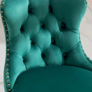 Swivel Velvet Barstools Adjusatble Seat Height, Modern Upholstered Bar Stools With Backs Comfortable