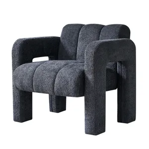 31.10\" Boucle Upholstered Accent Chair - Dark Gray
