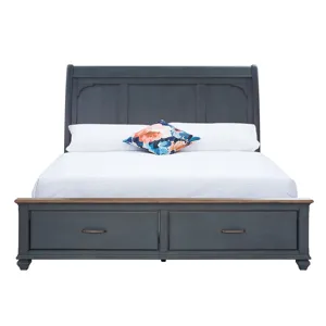 Americana - King Bed - Corduroy Blue