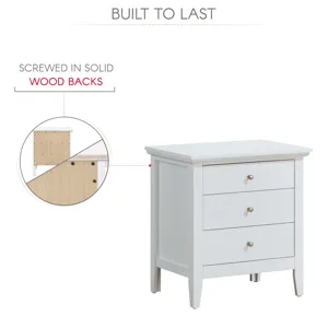 Hammond - G5490-N 3 Drawer Nightstand - White