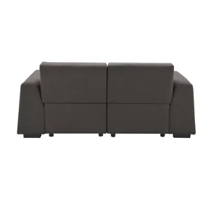 Modern Linen Sofa, Stylish And Minimalist 2-3 Seat Couch, Easy To Install, Exquisite Loveseat With Wide Armrests For Living Room - Dark Brown