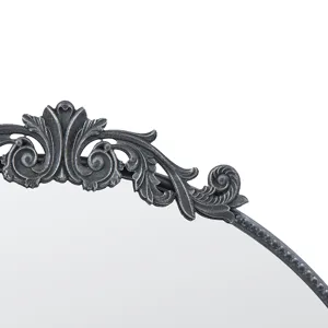 Classic Design Mirror With Round Shape And Baroque Inspired Frame For Bathroom, Entryway, Console Le
