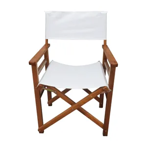 Folding Director Chair Canvas (Set of 2) - White