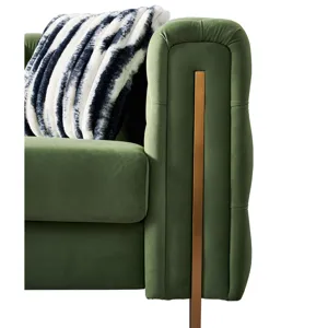 Chesterfield - Modern Tufted Velvet Living Room Sofa, 84.25\'\'W Couch - Mint Green