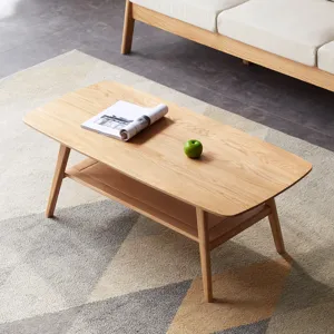 Center Table Low Table 100% Solid Wood Top Plate Desk Coffee Table Study Desk Work From Home Natural