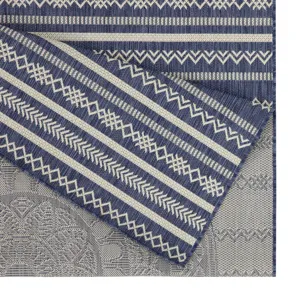 Sunshine - 2\'7\" X 7\'3\" Indoor / Outdoor Area Rug, Polypropylene - Blue