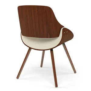 Malden - Bentwood Dining Chair with Wood Back - Natural / Dark Bown