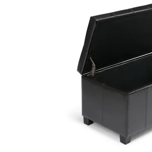 Dover - Storage Ottoman Bench - Midnight Black