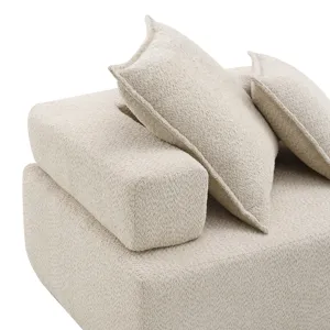 Oversized Modular Sectional Sofa, Luxury Boucle Floor Couch Set, Convertible Sleeper Couch, Spacious