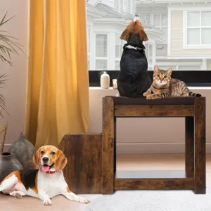 Pet Bunk Bed With Removable Step For Dogs And Cats, Multi-Level Bed Window Perch Seat Platform With 