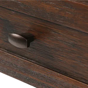 Warm Shaker - End Table - Distressed Charcoal Brown