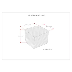 Fredrik - Square Pouf - Cream