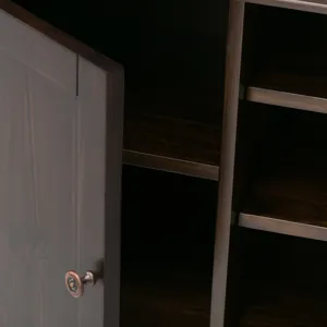 Carlton - Tall TV Media Stand - Dark Tobacco Brown