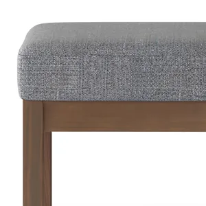 Milltown - Footstool Small Ottoman Bench - Pebble Grey