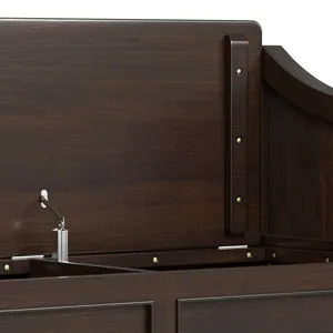 Connaught - Entryway Storage Bench with Shelf - Chestnut Brown