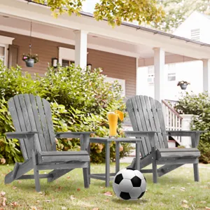 Wood Lounge Patio Chair For Garden Outdoor Wooden Folding Adirondack Chair (Set of 2) Solid Cedar Wo
