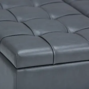 Harrison - Coffee Table Storage Ottoman - Stone Grey