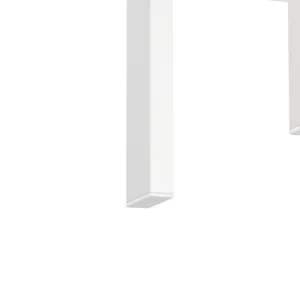 Modern Tempered Glass Tea Table, End Square Table For Living Room - Transparent / White