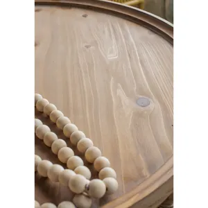 Round 2 Tiered Side Tabel, Natural End Tabel For Lving Room Bedroom Entryway - Brown