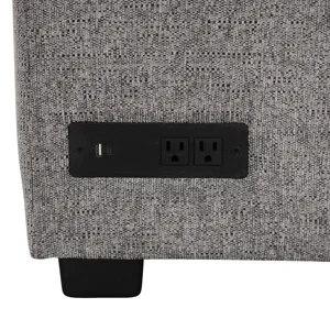 U-Shaped Sectional Sofa Pull Out Sofa Bed With Two USB Ports, Two Power Sockets, Three Back Pillows 
