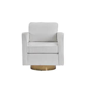 Swivel Barrel Chair For Living Room, 360 Degree Swivel Club Modern Accent Single Sofa Chair, Small L