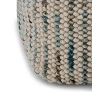 Zoey - Woven Cube Pouf - Multi Color