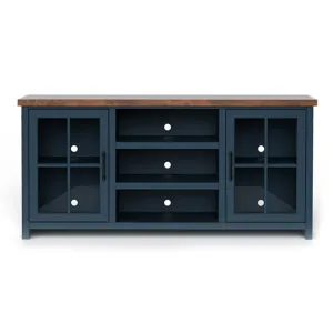 Nantucket - 67" TV Stand - Blue Denim / Whiskey