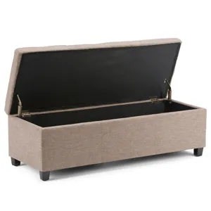 Avalon - Storage Ottoman Bench - Fawn Brown
