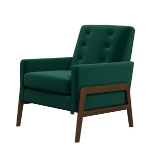 Cole - Solid Wood Lounge Chair - Green