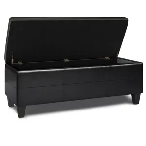 Afton - Storage Ottoman Bench - Tanners Brown