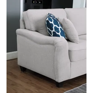 Leo - 7 Piece Modular L-Shape Sectional Sofa And Ottoman - Light Gray Linen