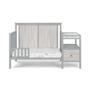 Connelly - 4-in-1 Crib and Changer Combo - Gray/Rockport Gray