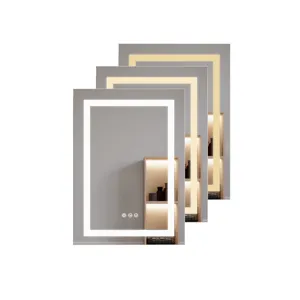 26X20\" Bathroom Medicine Cabinet With LED Mirror, Anti-Fog, Waterproof, 3000K~6000K Single Door Lig
