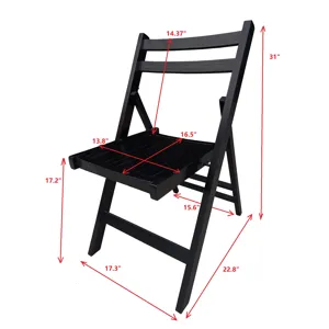 Folding Special Event Chairs, Foldable Style (Set of 4) - Black