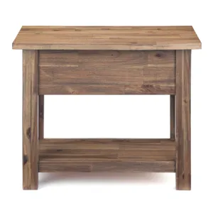 Monroe - Narrow Side Table - Rustic Natural Aged Brown
